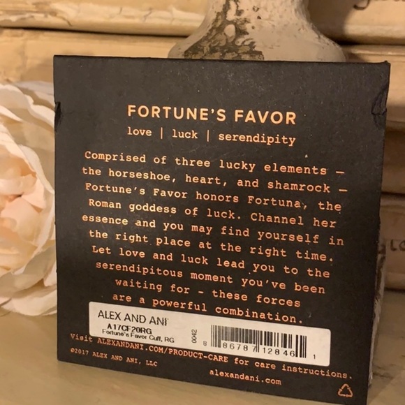 NEW Alex & Ani Fortune's Favor Cuff in Rafaelian Gold - Picture 6 of 8